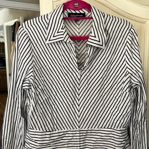 Striped Jones NY blouse / jacket